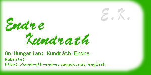 endre kundrath business card
